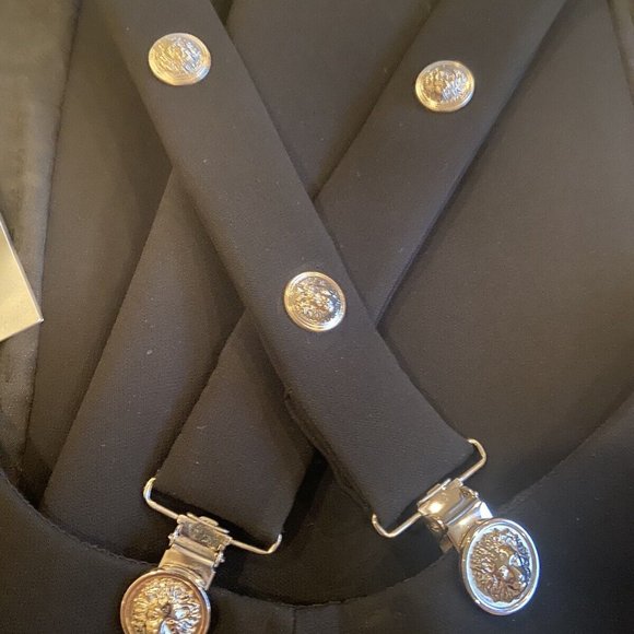 Versace Versus Black Double Breasted Blazer Vest Dress W/ Open Back 44 NWT - Picture 8 of 12